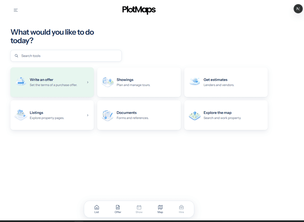 PlotMaps desktop workspace